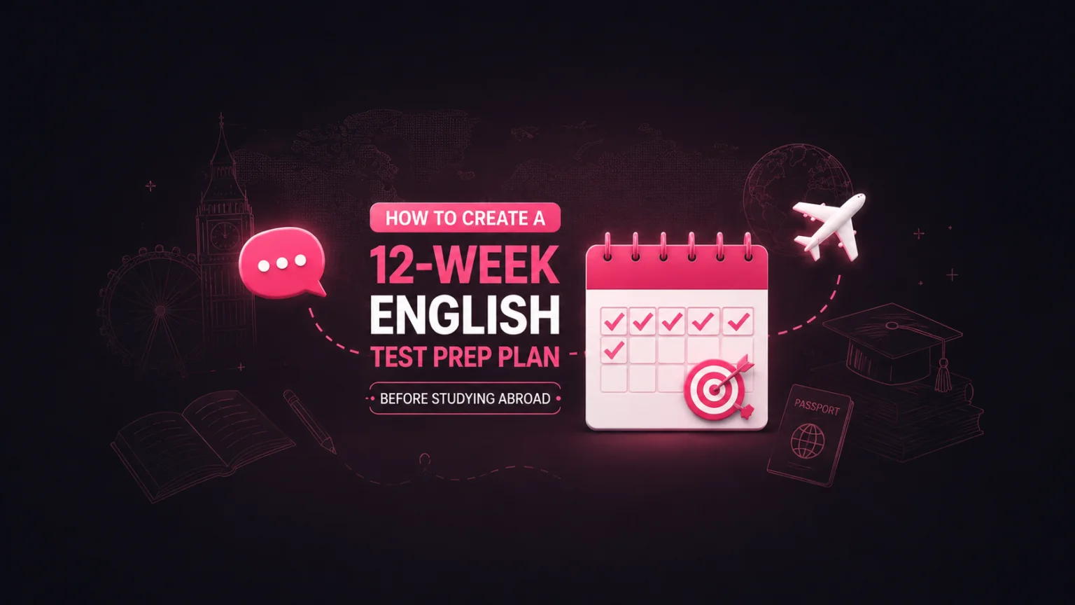 How to Create a 12-Week English Test Prep Plan Before Studying Abroad