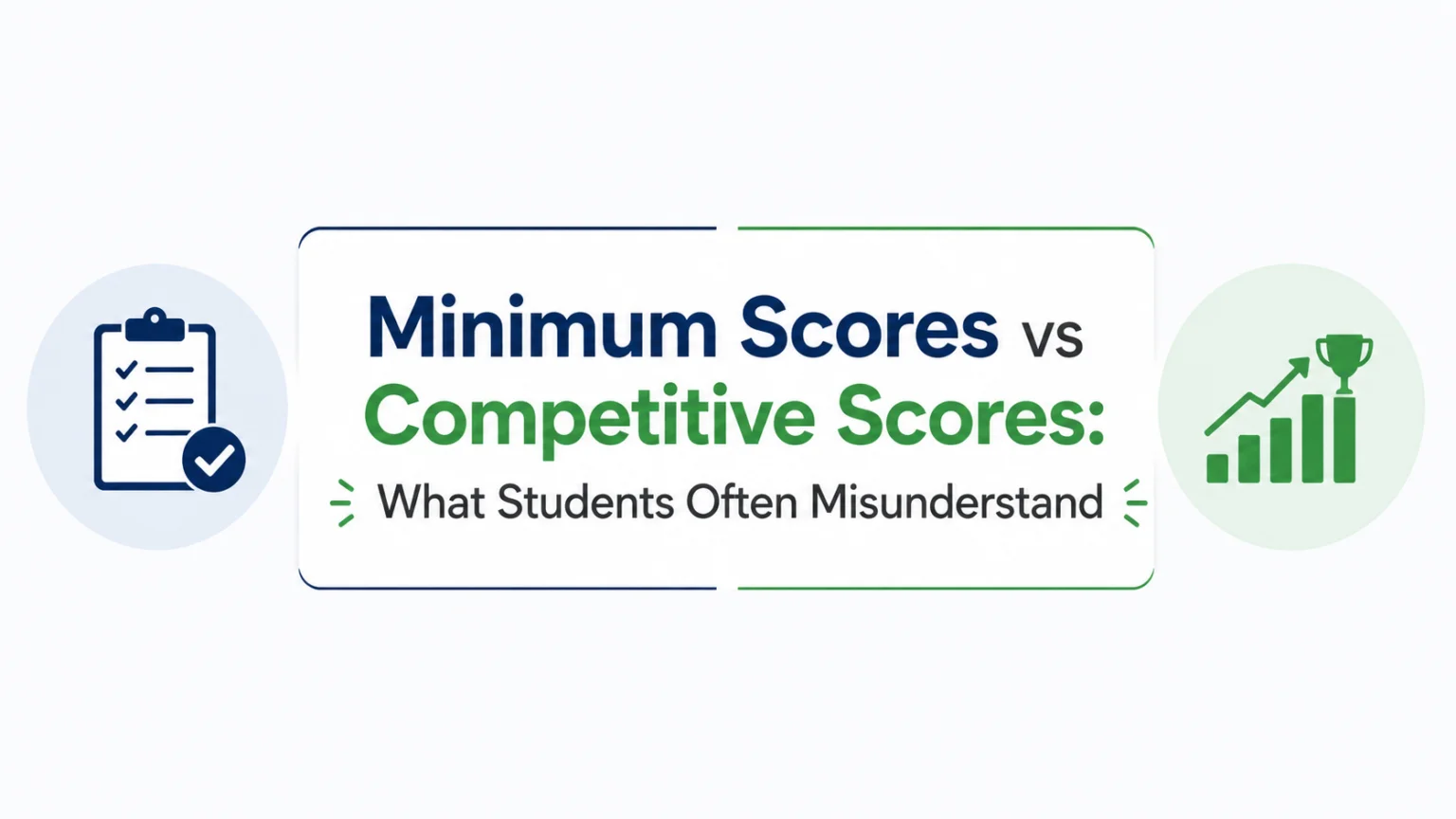 Minimum Scores vs Competitive Scores: What Students Often Misunderstand