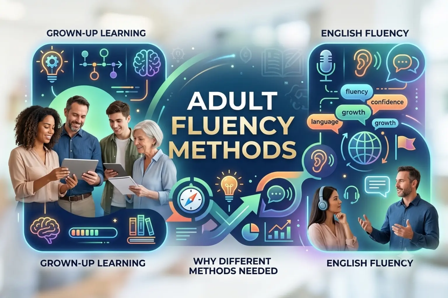 Adult Learning and English Fluency: Why Grown-Up Learners Need a Different Method