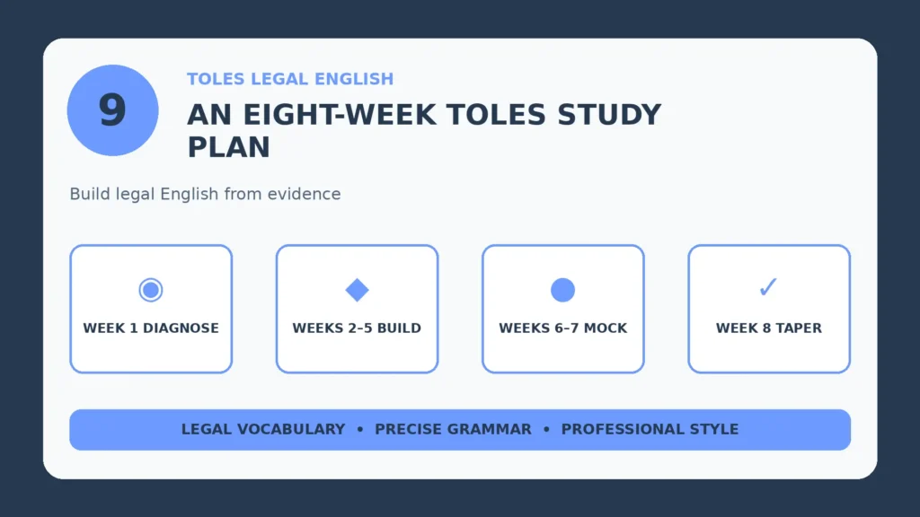 Infographic: An Eight-Week TOLES Study Plan
