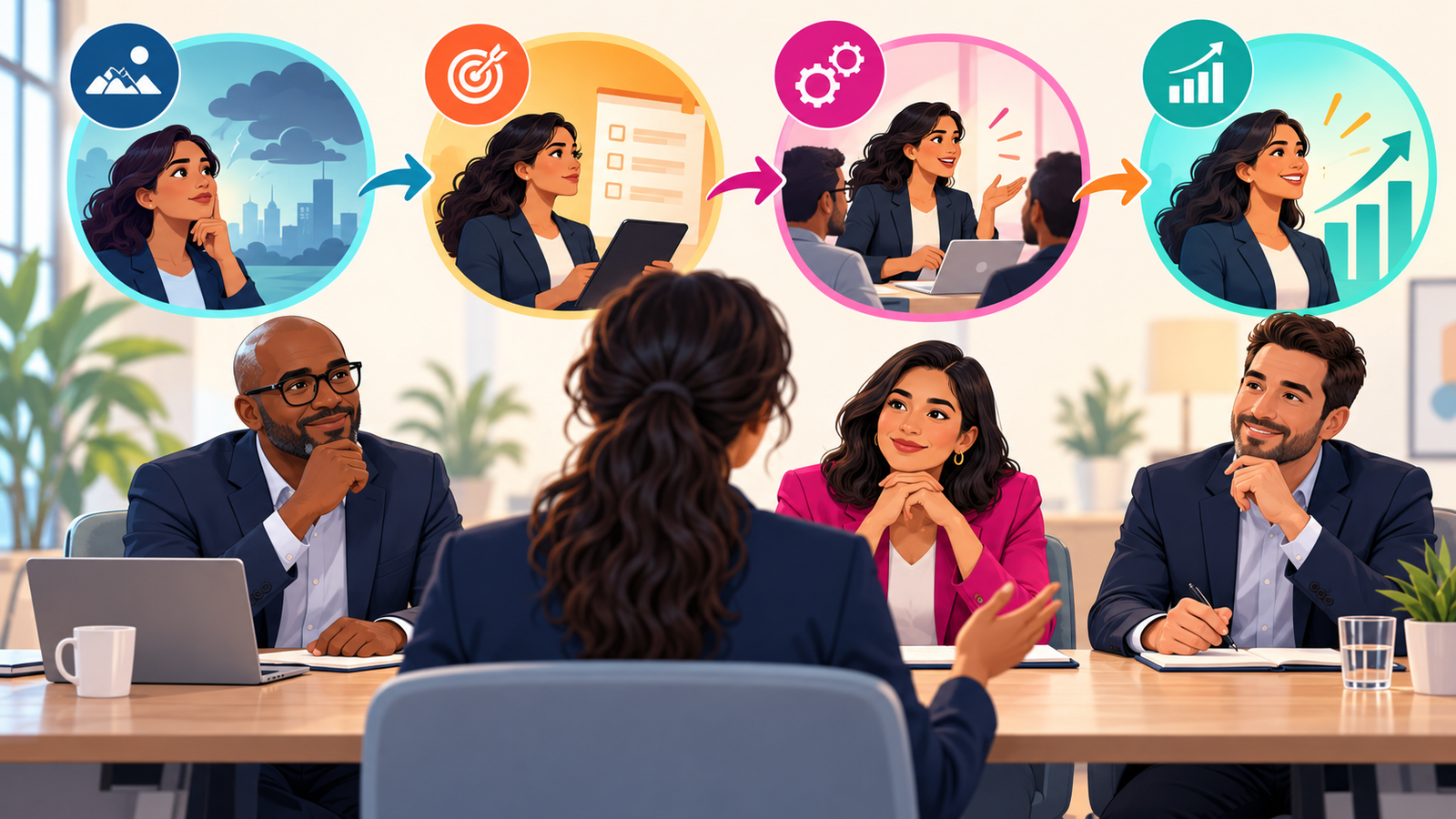 Professional structuring an interview answer with the STAR method