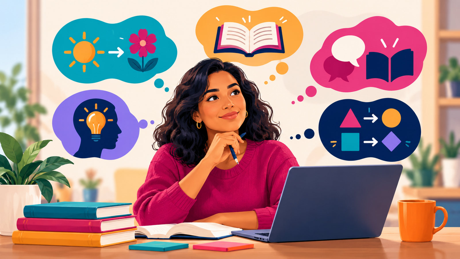 Adult learner solving verbal reasoning and comprehension tasks